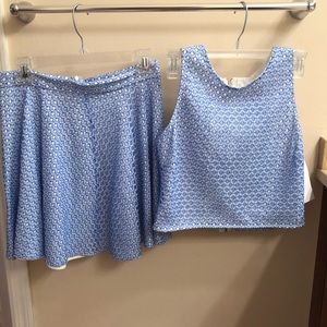 Two-piece Design Lab crop top and skirt